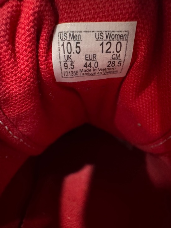 Vans Red & White Old Skool Sneakers - Picture 11 of 11